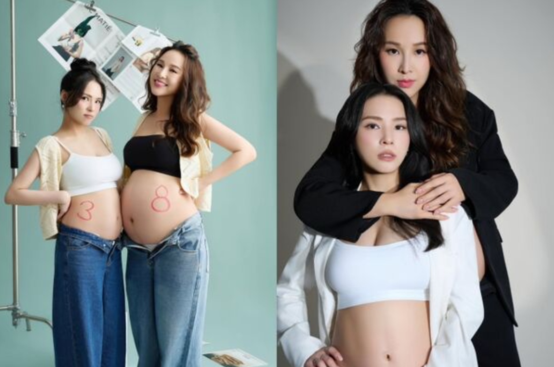 熊熊宣布懷二胎,曬出與好友張齡予的合照。(圖/翻攝熊熊IG)